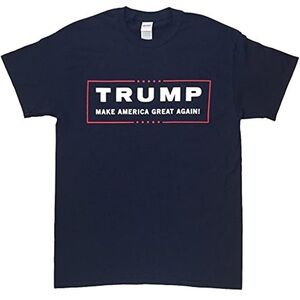 Trump Make America Great Again Dark Blue Heavy Cotton T-Shirt Unisex Large